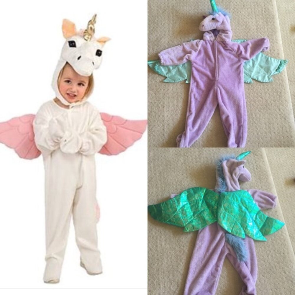 Pegasus Unicorn Winged Purple Iridescent Wings Halloween Costume 3T Deluxe Plush